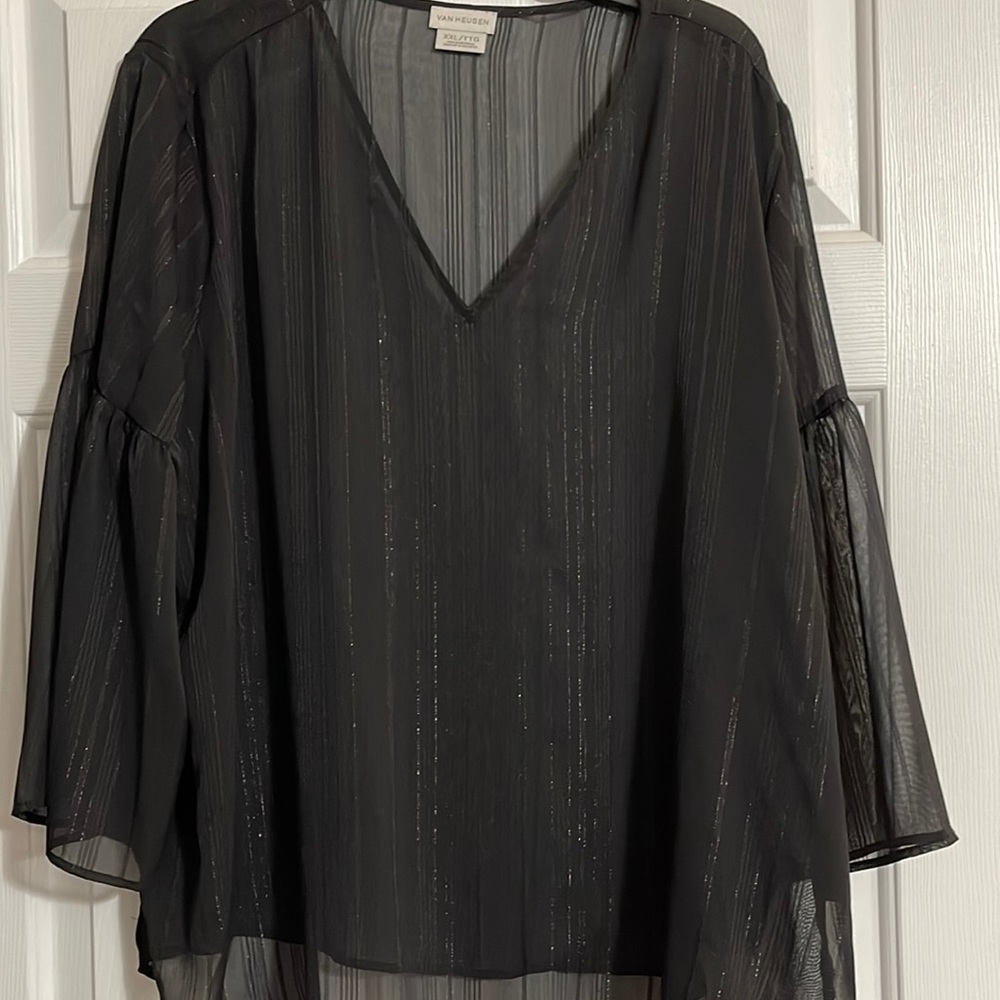 Van Heusen black stripped top